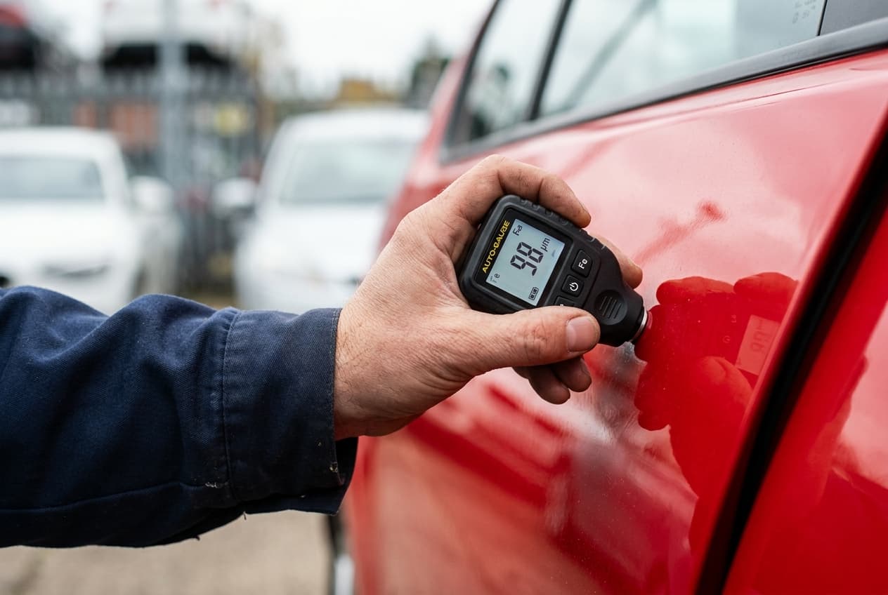 Paint thickness gauge — 98µm repaint detection
