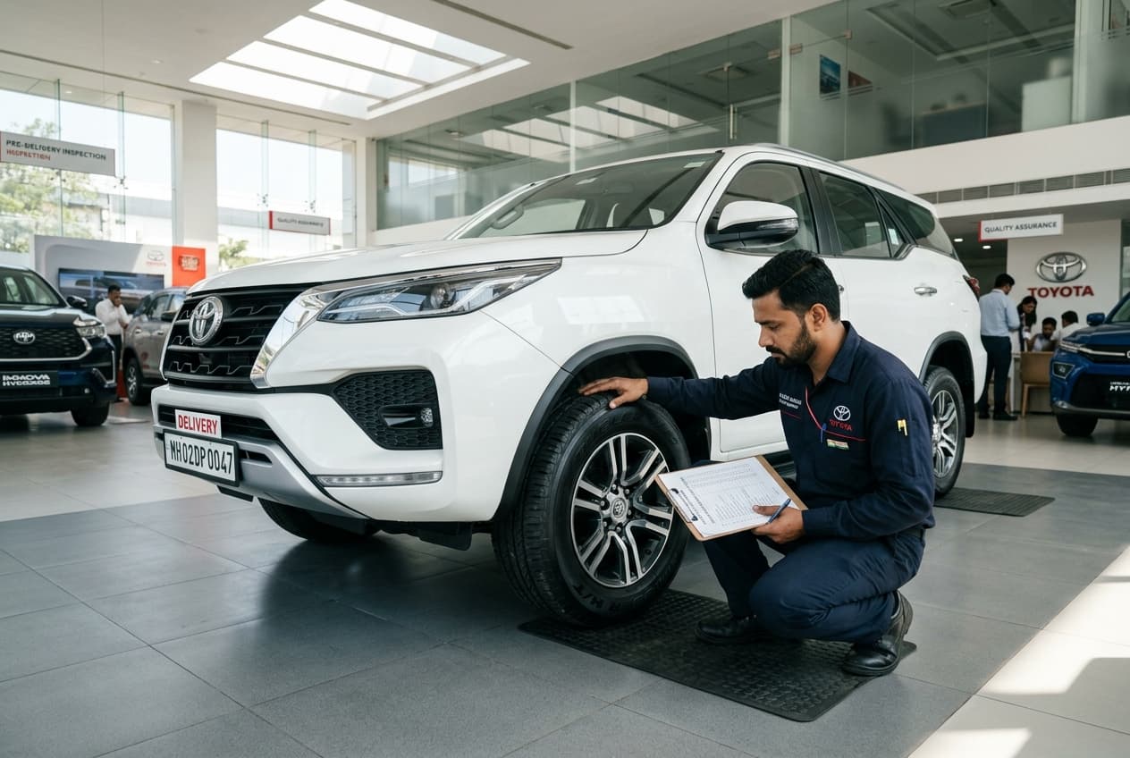 PDI inspection at Toyota dealership